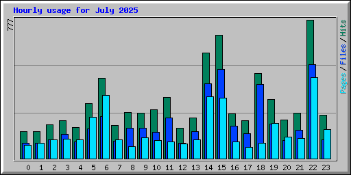 Hourly usage for July 2025