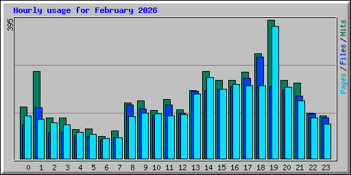 Hourly usage for February 2026