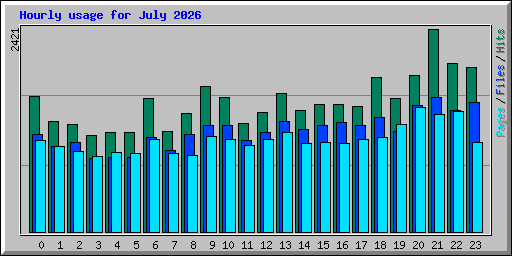 Hourly usage for July 2026